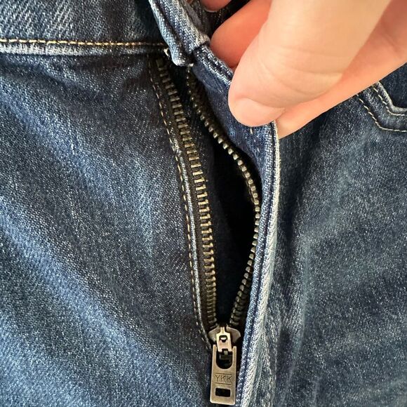 Everlane Relaxed Cuffed Denim Jean Shorts Dark Wash Size 27 - Picture 4 of 6